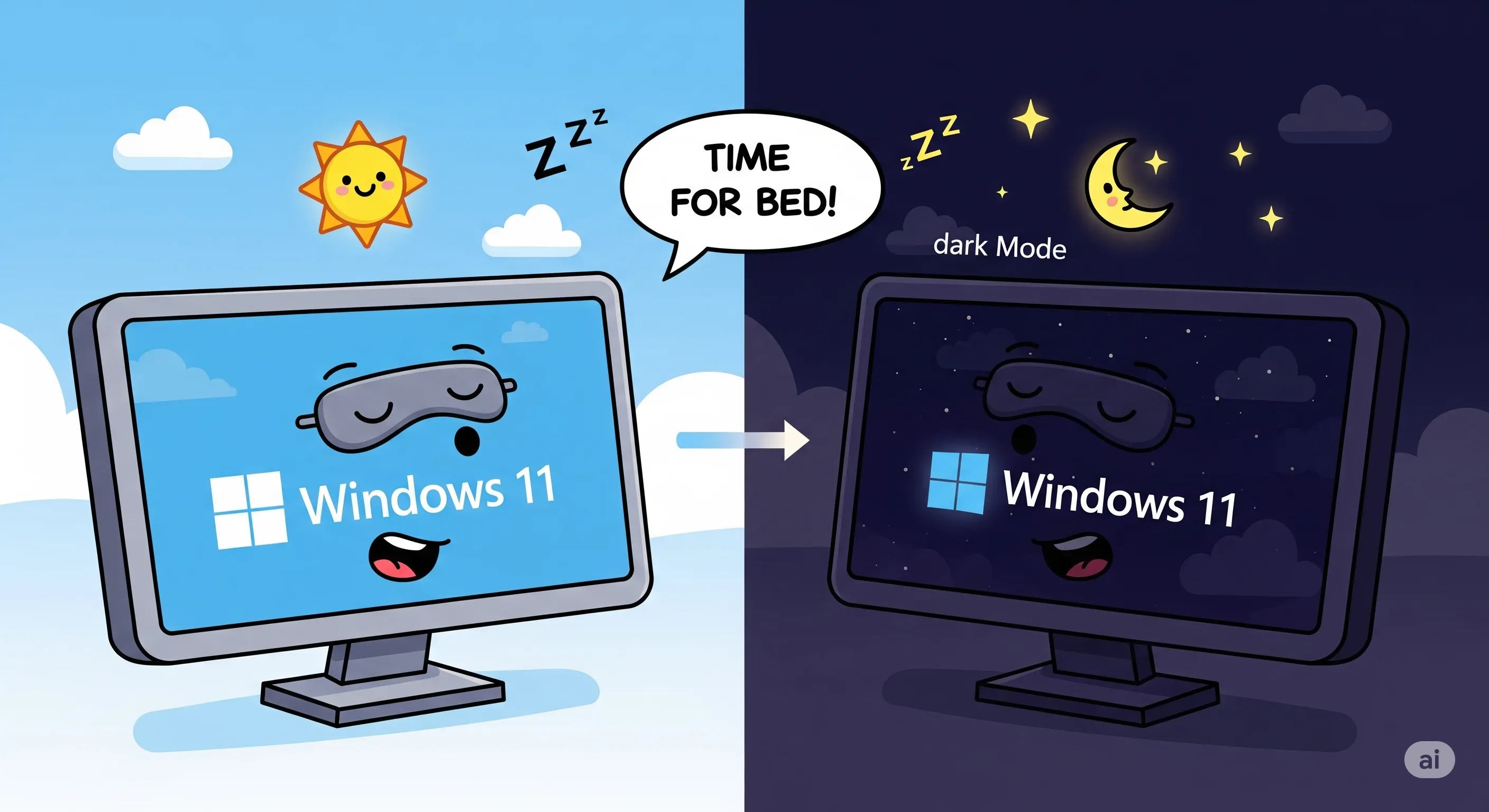 Gambar untuk artikel Panduan Mengatur Dark Mode Otomatis di Windows 11